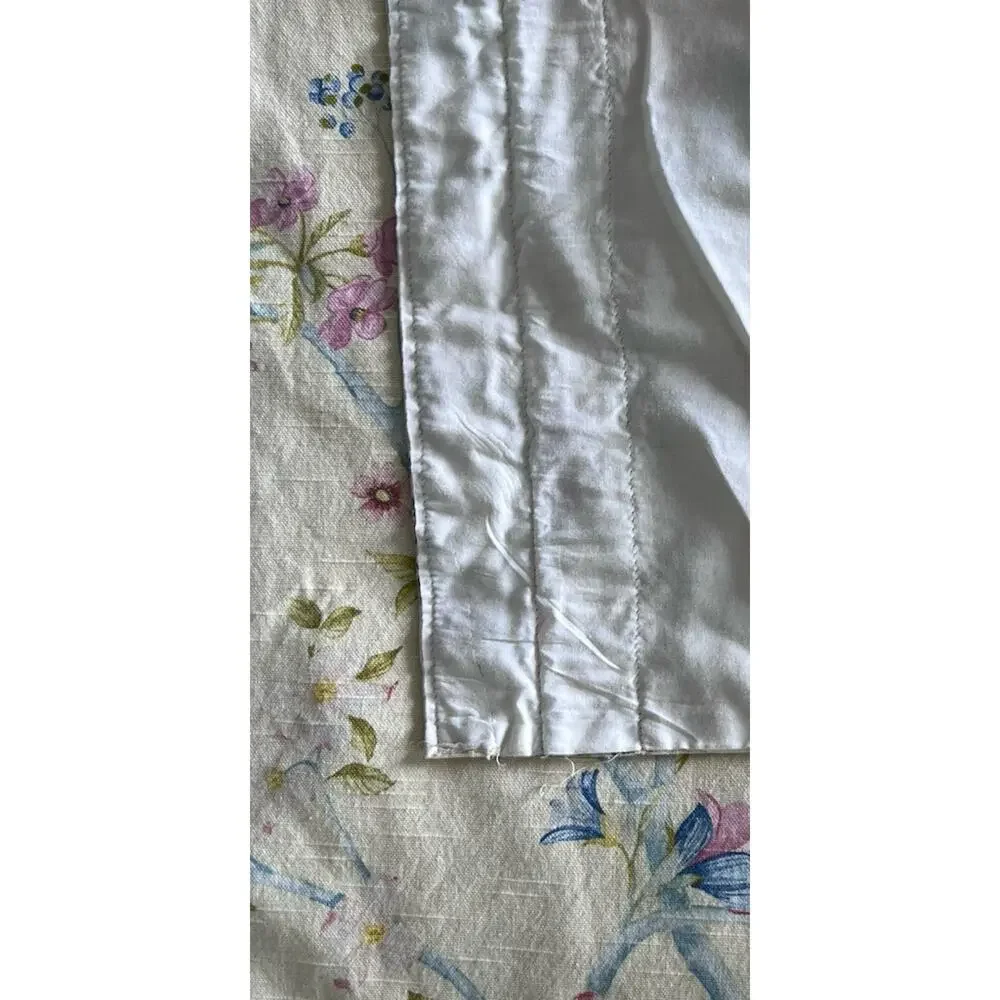 Vintage Waverly SPRING MORNING Birds Custom Lined ONE Curtain Drape Panel 50x72